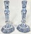 Vintage Blue Delft Candlesticks- Set of Two For Sale - Image 4 of 11