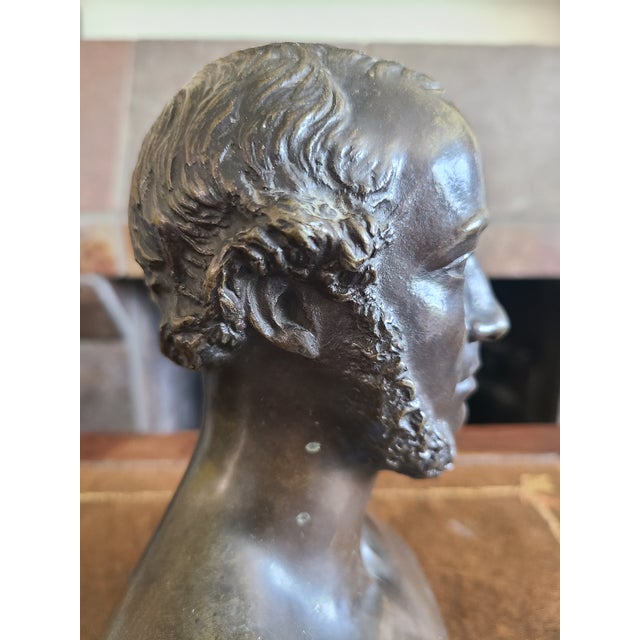 Jean-Pierre Dantan Antique 19th Century Bronze Bust of Jean-Edouard Laborie For Sale - Image 14 of 16