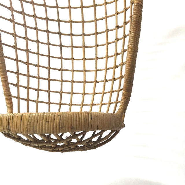 1960s Rohe Cane Hanging Chair Chairish