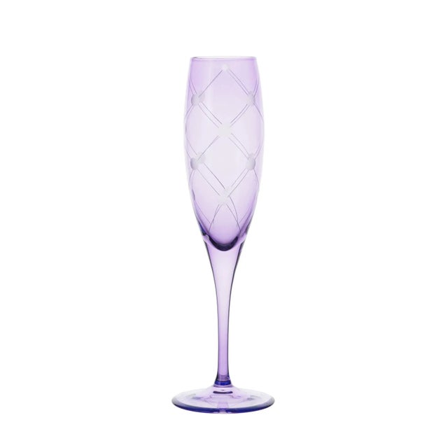 Artel ARTEL Harlequin Wine Flute in Assorted Colors - Set of 6 in Pastels For Sale - Image 4 of 8