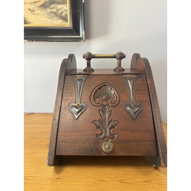 Antique English Coal Scuttle For Sale - Image 4 of 7
