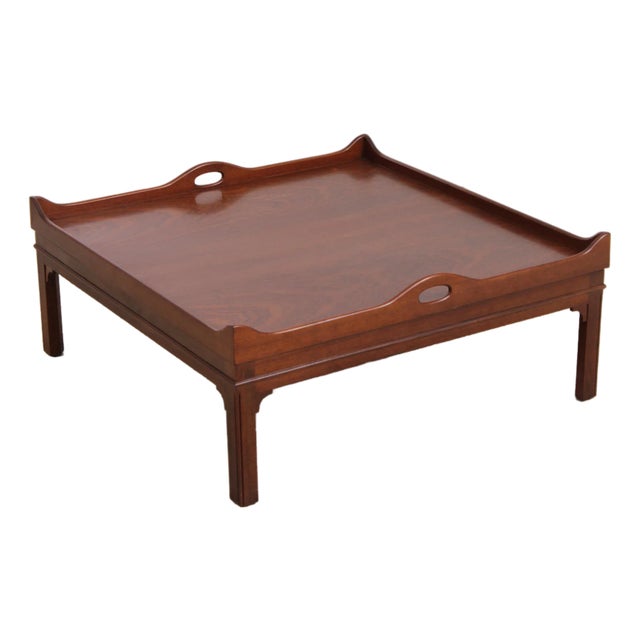 Smith & Watson Attributed Chippendale English Mahogany Coffee Table For Sale