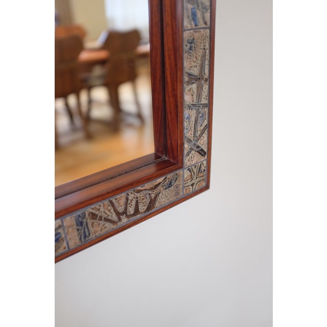 1970s Pair of Rosewood Mirror and Side Table by Severin Hansen Jr For Sale - Image 14 of 17