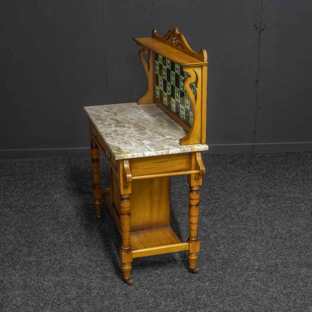 Edwardian Ash Washstand, 1890s For Sale - Image 11 of 18