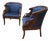 Victorian Upholstered Tub Chairs with Swans, Set of 2 For Sale