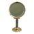 Vintage Large Brass Lighted Halo Vanity Mirror For Sale