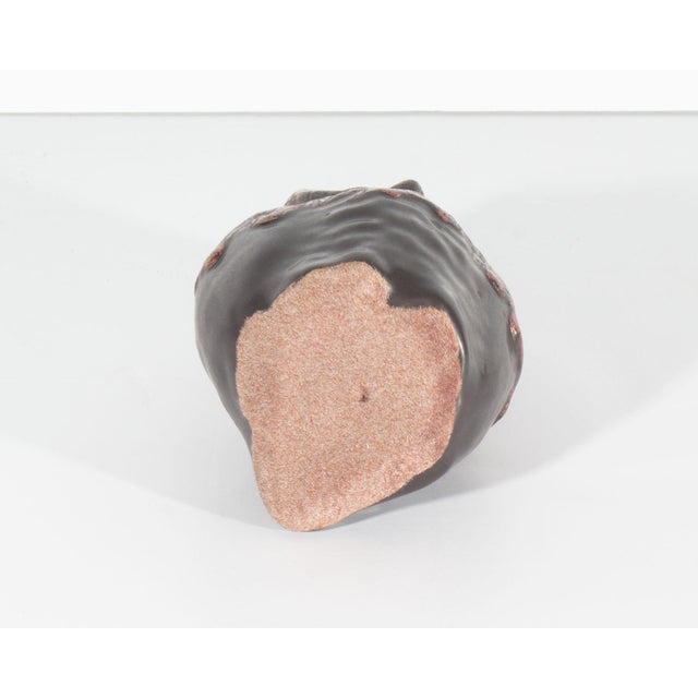Brown West German Fat Lava Ceramic Owl by Otto Keramik For Sale - Image 8 of 9
