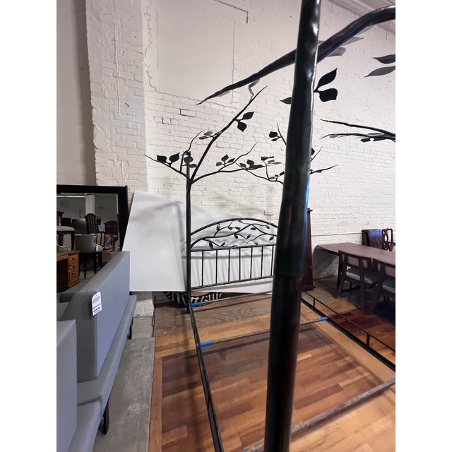Queen Size Simply Santa Fe Bespoke Wrought Iron Botanical Canopy Bed ...