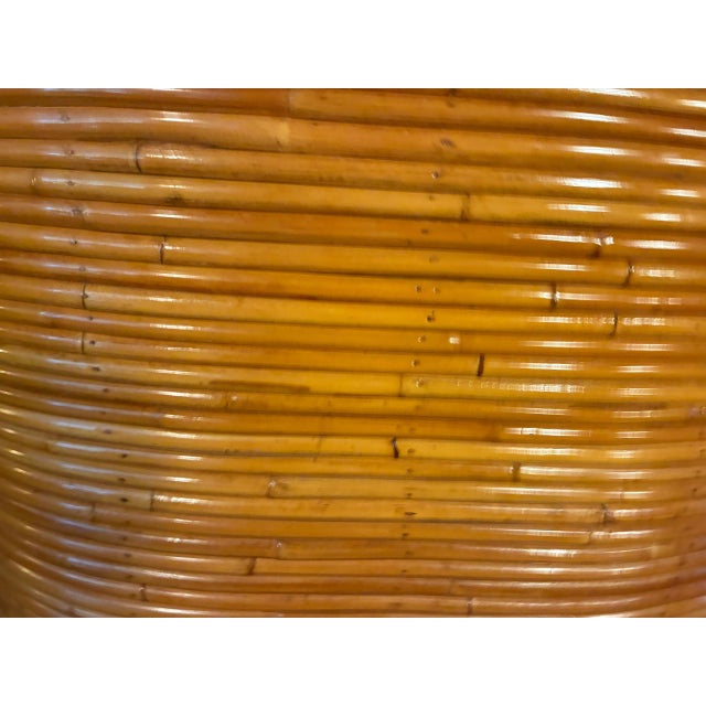 Copper Vintage Mid Century Stacked Bamboo Tiki Bar For Sale - Image 8 of 15