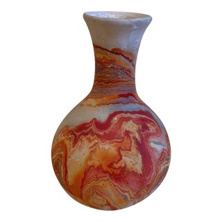 Vintage Small Nemadji Pottery Vase For Sale