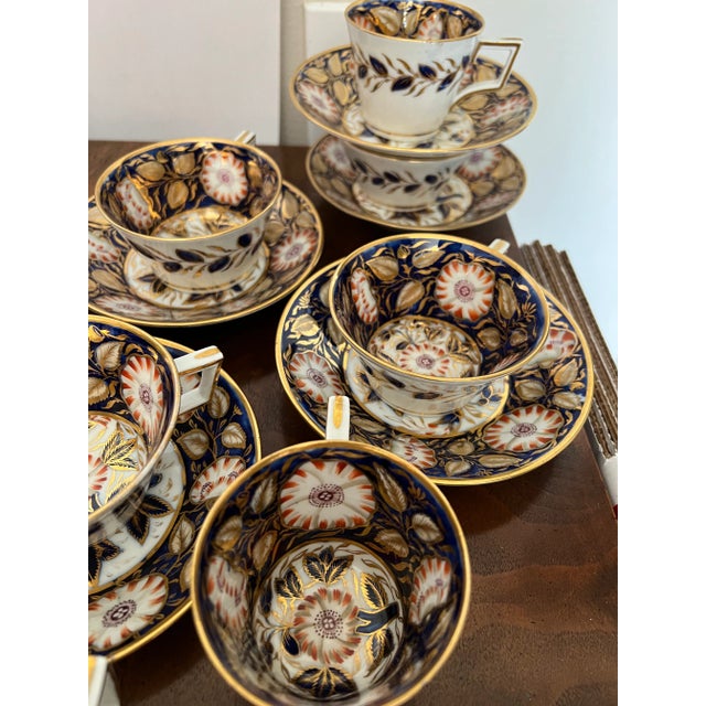 19th Century English Porcelain Dessert Service Cobalt- 27 Pieces For Sale - Image 10 of 11