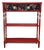 Solid Wood Console Table, Narrow Hallway Furniture, Red and Gold Palm Beach Tropical Decor For Sale