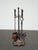 French Country Share Set of Four Vintage French Country Black Cast Iron Fireplace Tools For Sale - Image 3 of 17