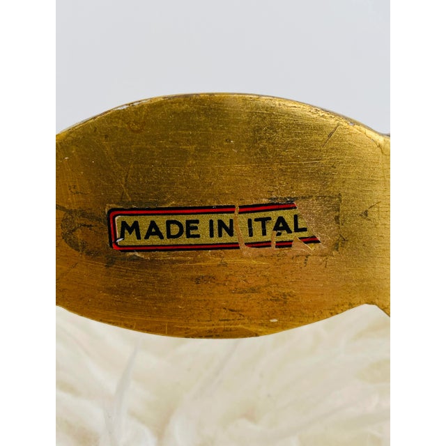 1940s Vintage Italian Gilded Chair with Sheepskin For Sale - Image 10 of 13