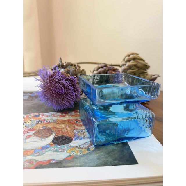 Aqua Blue Pala Glass Vase by Helena Tynell for Riihimäen Lasi, Finland, 1964 For Sale - Image 16 of 18