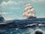 Nautical t.j. Lee Marine Seascape Oil Painting Tall Ships Ocean Waves Nautical Framed For Sale - Image 3 of 13