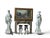 1980s Italian Artist, Large Greek Mythological Sculptures of Faun and Cornucopia, 1980, Marble, Set of 2 For Sale - Image 5 of 6