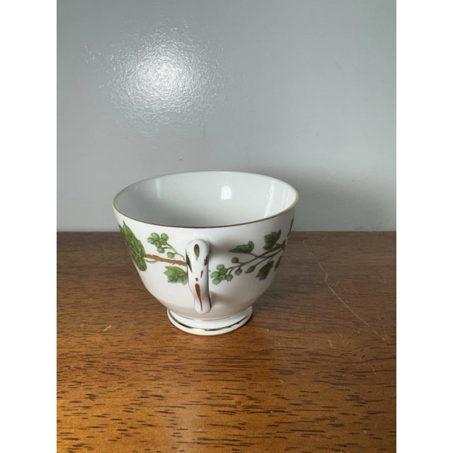 Vintage Crown Staffordshire Fine Bone China England Cup & Plates Green Ivy - Set pf 8 For Sale - Image 10 of 17