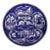Ohio Buckeye State Delft Style Blue and White Decorative Plate For Sale