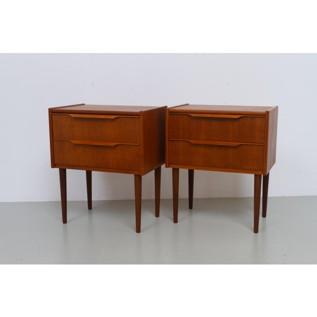 Danish Modern Teak Nightstands by A. Bjerrum & Søn, 1960s, Set of 2 For Sale - Image 4 of 18