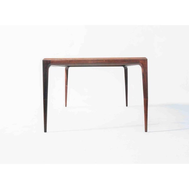 Brown Vintage Rosewood and Ceramic Table by Johannes Andersen for C.F.C.S., 1960s For Sale - Image 8 of 10