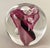 Clear and Magenta Glass Signed Studio Paperweight With Bubble Inclusions For Sale In Jacksonville, FL - Image 6 of 10
