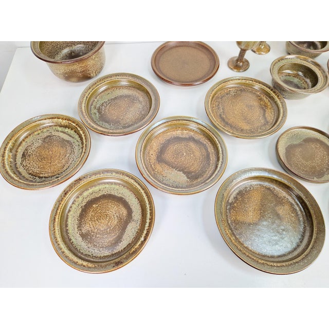Vintage Arts & Craft Pottery Tableware Set by Gert De Rijk, 1976, Set of 22 For Sale - Image 3 of 18