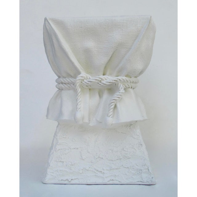 1970s C.1970's John Dickinson Attr. "Tromp L' Eoil" Plaster Cinched Rope Side/Accent or Drinks Table For Sale - Image 5 of 12