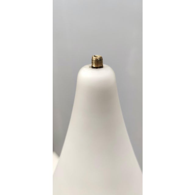 Black White Opaline Glass and Black Iron Floor Lamp from Stilnovo, Italy, 1950s For Sale - Image 8 of 13