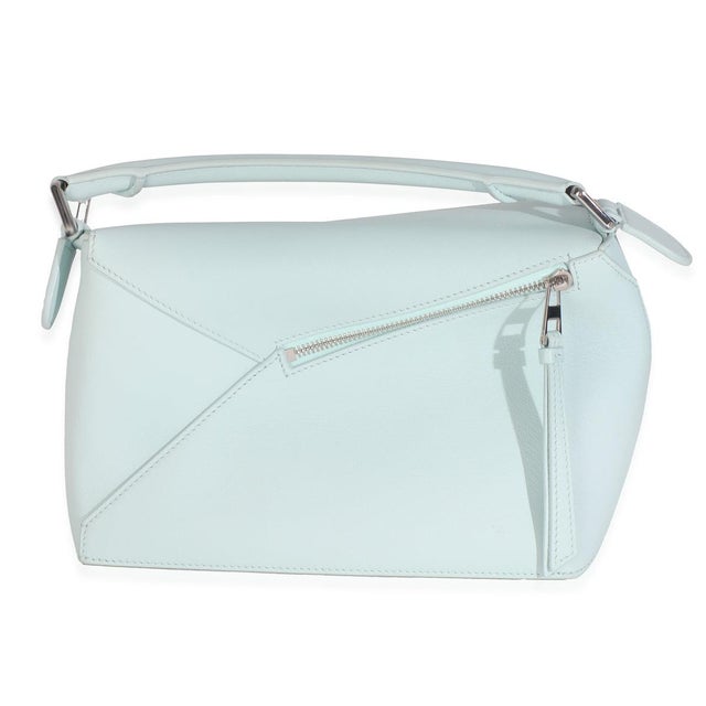 Loewe Blue Iceberg Classic Calfskin Small Puzzle Edge Bag For Sale - Image 4 of 9