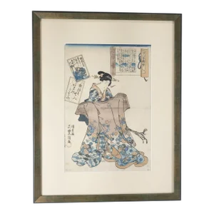 19th Century Japanese Ukiyo-E Woodblock Print by Utagawa Kunisada Toyokuni III