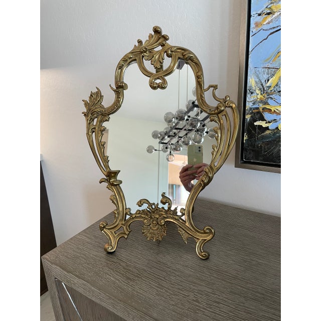 18th Century Brass Table Mirror For Sale - Image 13 of 13