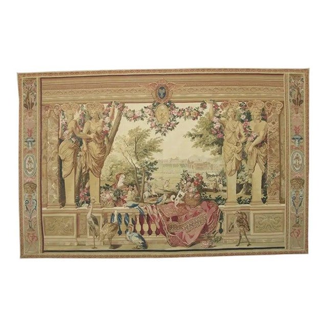 Textile Vintage Tapestry Depicting Royal Figures For Sale - Image 7 of 9