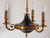Vintage French Empire 3-Arm Brass Dark Green Tole Chandelier, 1960s For Sale - Image 16 of 16