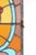 Orange Vintage Art Nouveau Vivid Stained Glass Hanging Panel For Sale - Image 8 of 11