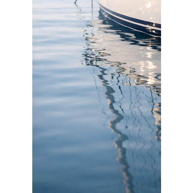 Sailboat Reflection Detail, Minimalist Coastal Art Print, 24″ × 36″ For Sale - Image 4 of 8
