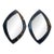 Pair of Modern Murano Black Glass Mirrors For Sale