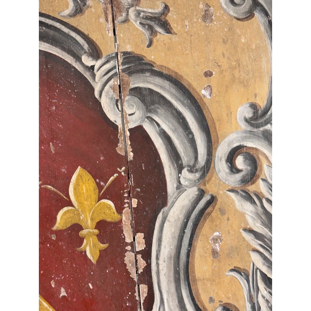 Italian 19th Century Italian Heraldic Wood Shield For Sale - Image 3 of 11