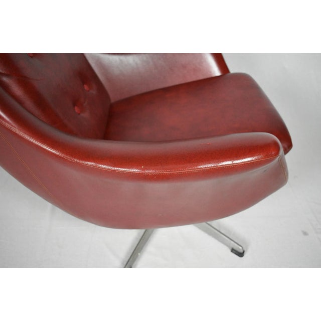 Metal Leather Swivel Armchair from UP Závody, 1965 For Sale - Image 7 of 12