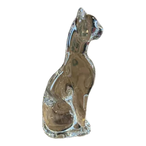 Baccarat Crystal Sitting Cat Figurine