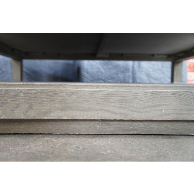 Gray Restoration Hardware Grand Framed Coffee Table Minamilist Modern Gray Oak For Sale - Image 8 of 12