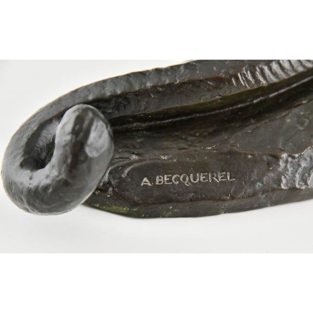 Art Deco Bronze Panther Sculpture by André Vincent Becquerel, Susse Frères Foundry, 1925 For Sale - Image 14 of 15