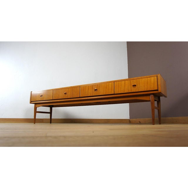 Vintage Scandinavian Teak Low Sideboard, 1960s For Sale - Image 6 of 10