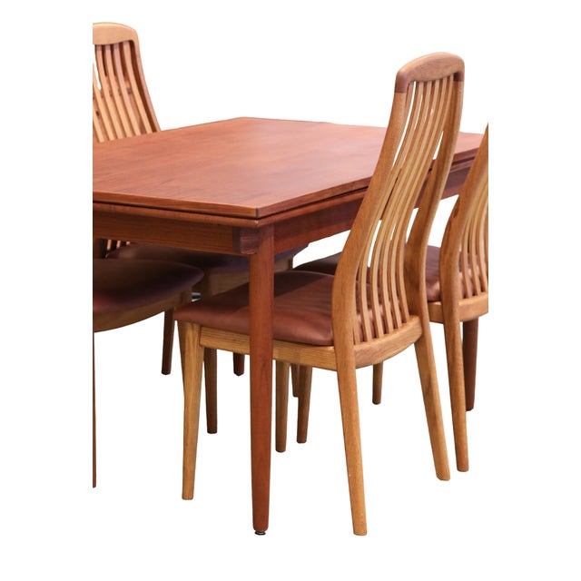 Danish Dining Table in Teak with Double Pull-Out Tops, 1960s For Sale - Image 9 of 18