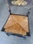 Wonderful old reproduction of an Early American chair with woven rush seat. The black paint has scrapes mostly around the...