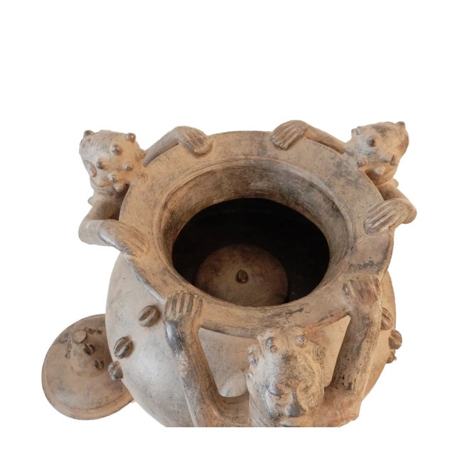 Sculpture Materials Vintage Large African Ashanti Ghana Clay Vessel /Water Pot /Vase/ 24.5" H For Sale - Image 7 of 10