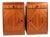 French Art Deco Oak Bedside Cabinets with Inset Marble Tops, 1930s, Set of 2 For Sale