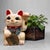 Mid-Century Modern Japanese Maneki-Neko Lucky Cat with Koban, 1950s For Sale - Image 3 of 11