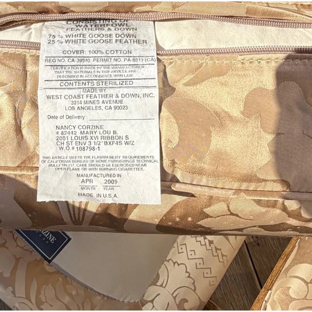 Nancy Corzine Upholstered Louis XVI Style Lounge Chairs, a Pair For Sale - Image 15 of 18
