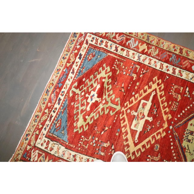 Textile Early 20th Century Zabihi Collection Geometric Tribal Persian Runner - 3'6" x 9'6" For Sale - Image 7 of 10